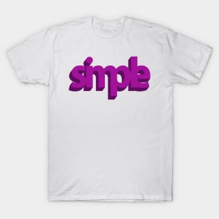 Simple (3D purple) T-Shirt